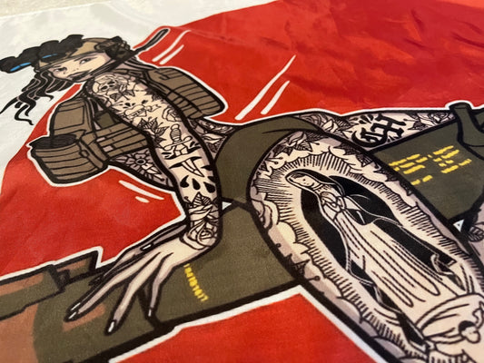 Bomber Girl Flag single sided Vol.1